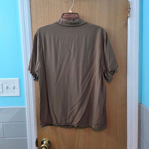 PacSun Brown Button Up Mens S - Picture 2 of 3
